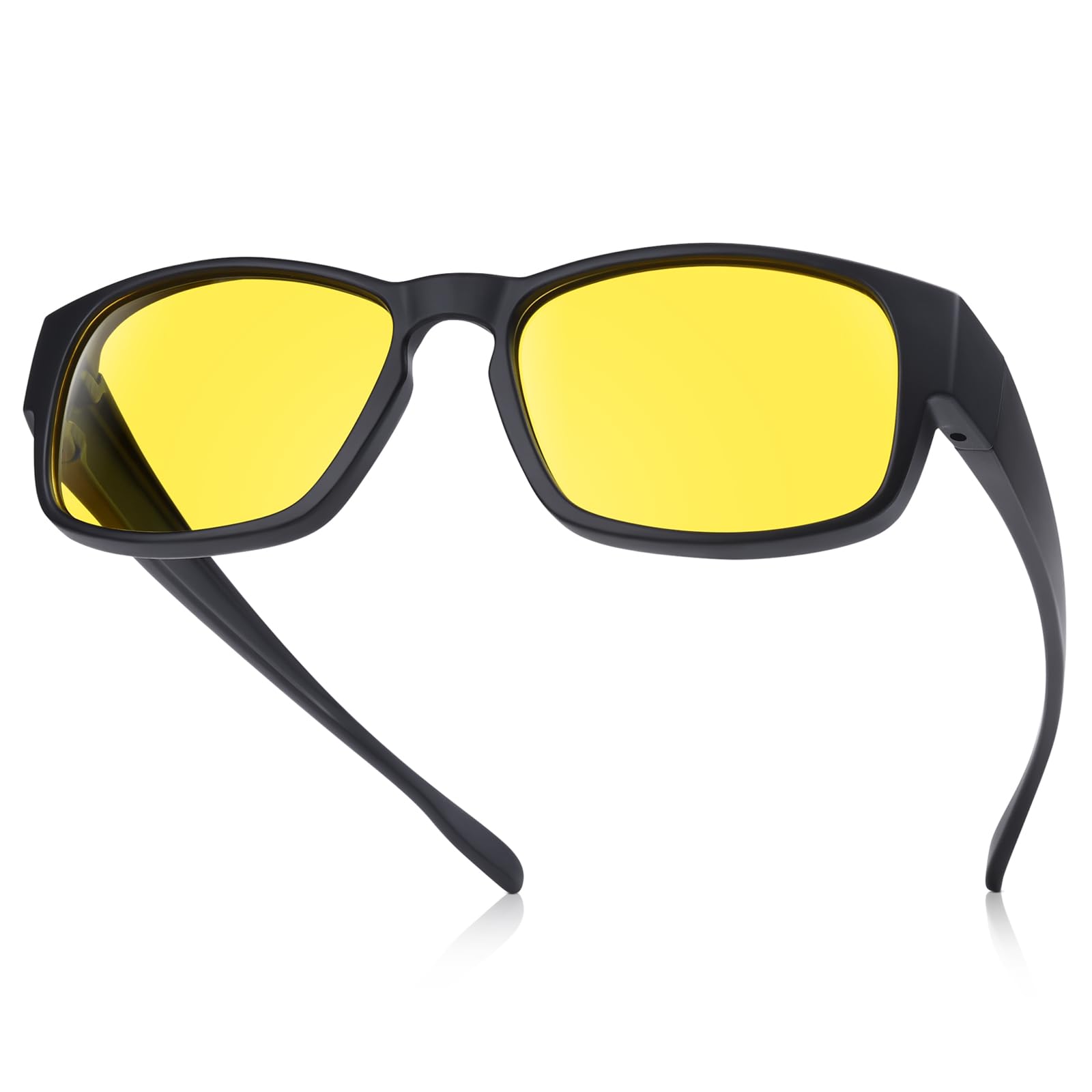 

Night Driving Glasses Night Vision Glasses Wellington Frame Night UV400 Polarizing TR90 Ultra Light Comes with a Rich Set of Accessories [Br Guras]
