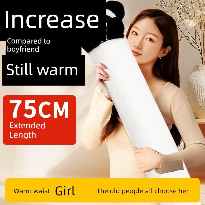 Extra-Large Cute Cartoon Hot Water Bottle Winter Hand Warmer Winter Pillow Long Pillow for Girls to Sleep with between Their Legs