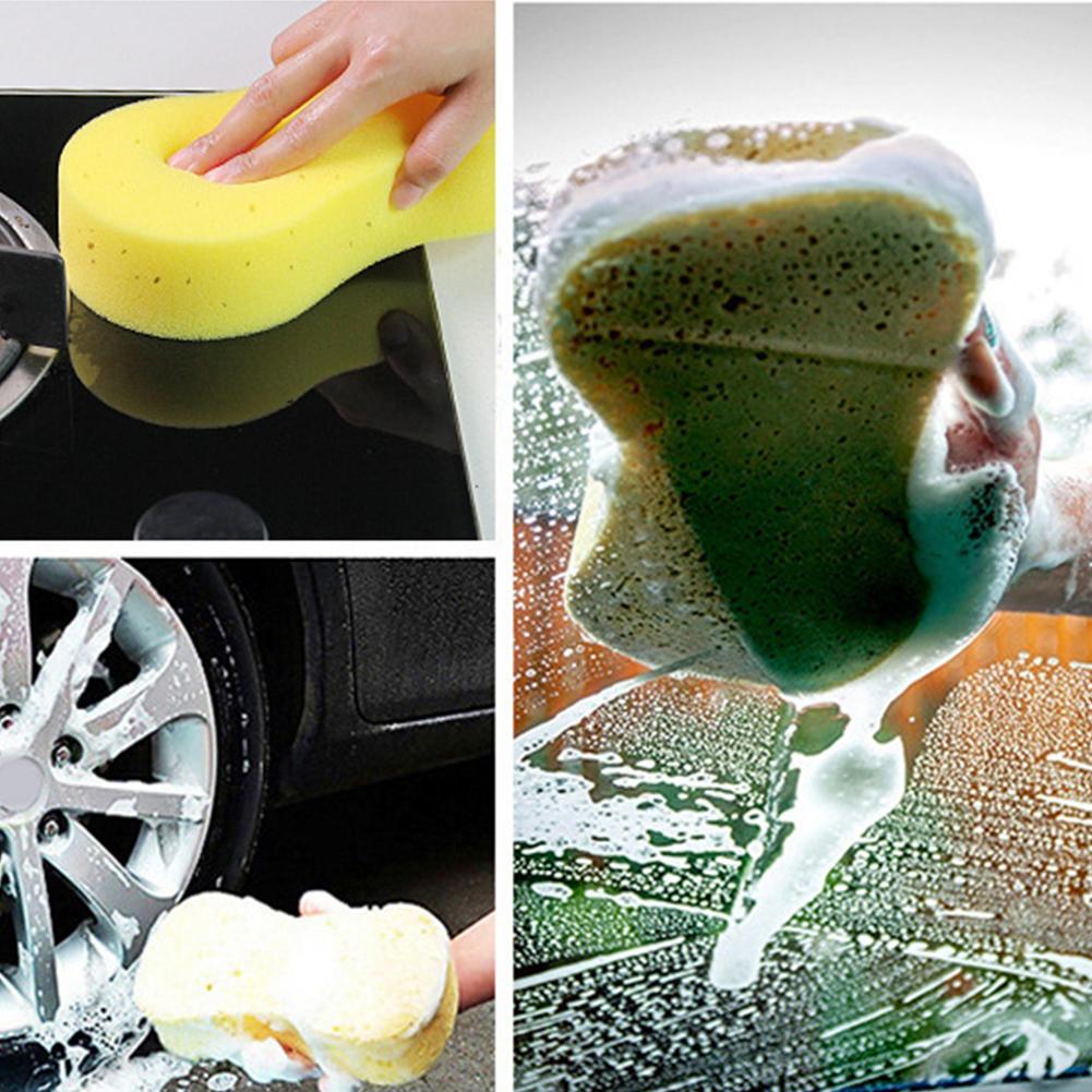 Large Sponge 8-Shaped Cleaning Sponges Multifunctional Car Wash Sponge Block Car Cleaning Tools for Kitchen Cleanup