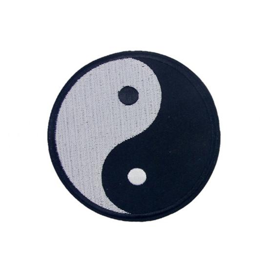 

Китайский традиционный символ Инь-Ян, сделай сам, аппликация, вышитая утюг на нашивке S