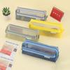 Stationery Double Mesh Pencil Bag Transparent Zipper Pouch Colorful Cosmetic Storage Bag  Makeup