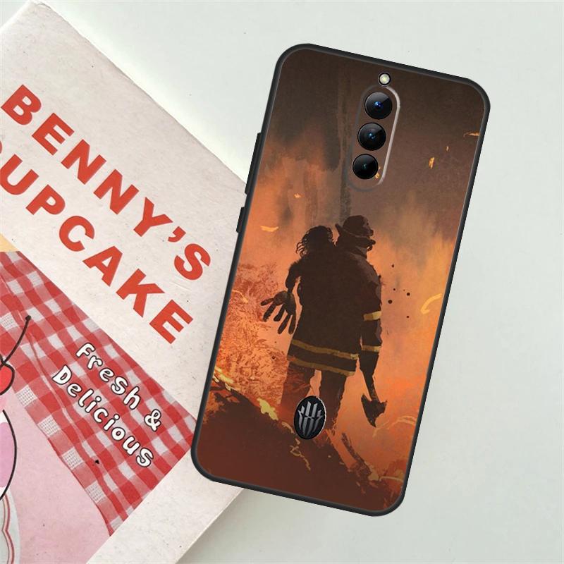 Cool Firefighter Heroes Fireman Case For ZTE Nubia Red Magic 8S 8 9 Pro Plus RedMagic 6 6S Pro 7 7S Pro 6R 5S 5G Soft Cover