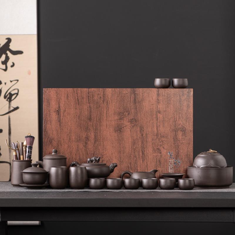 High-grade Purple Sand Kung Fu Tea Set Gift Box, a Complete Set of Ceramic Teapots, Teacups, Tea Ceremony Business Commemorative Gifts