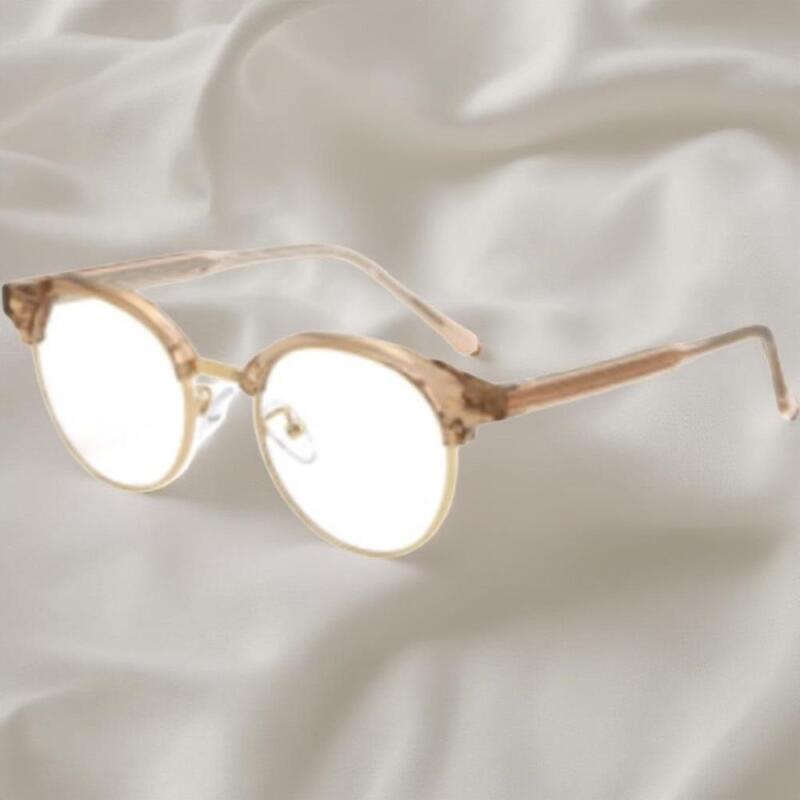 

Retro style round fashion glasses for men and women Jelly Brown-Light Gray