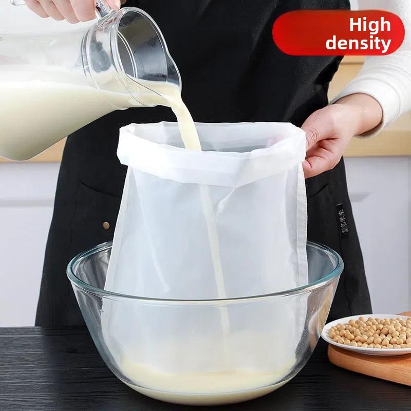 Fine Mesh Nylon Filter Bag for Kitchen Ideal for Soy Milk, Juice, Tea, Wine, and Food Straining