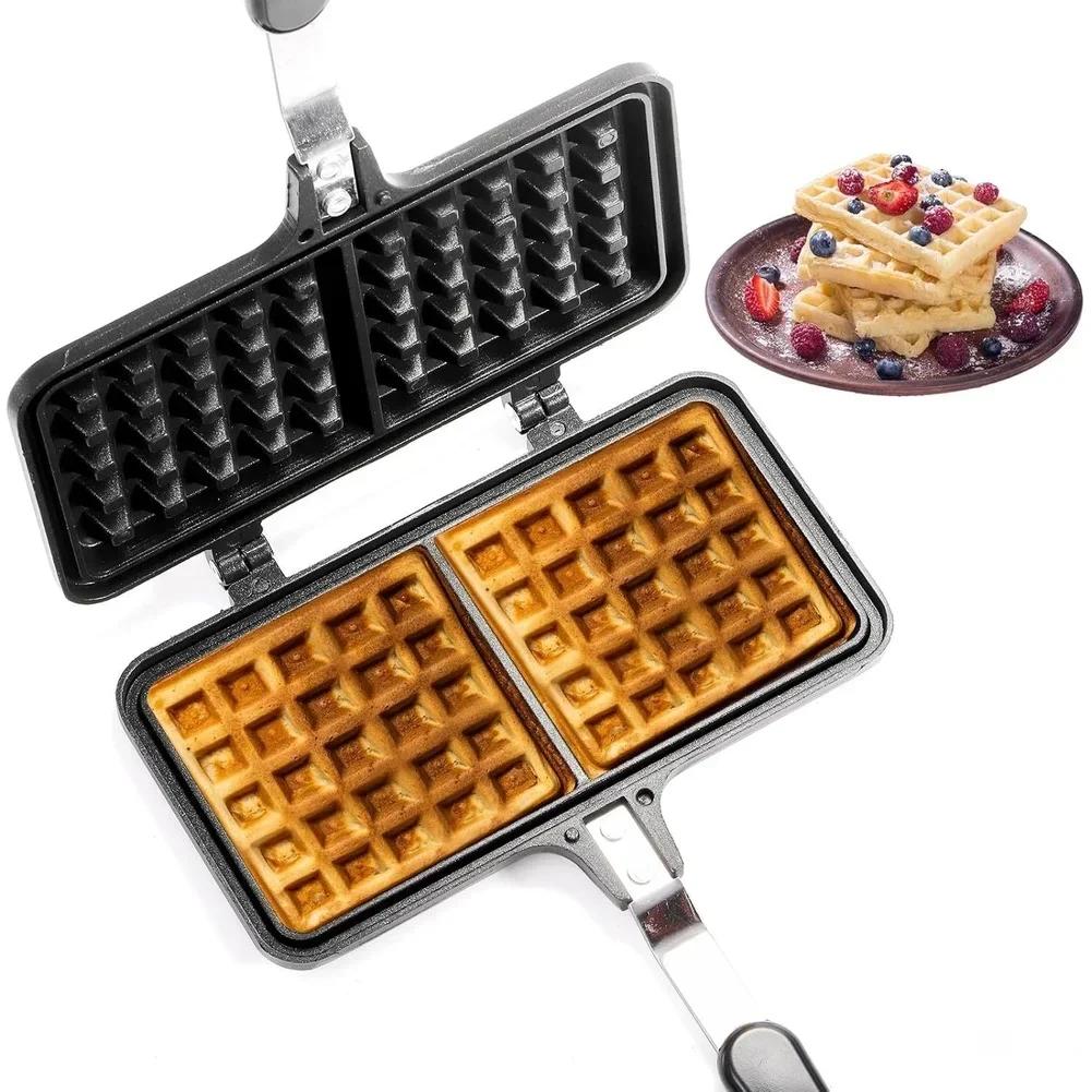 33,5*14cm Gofrownica Wszechstronne Narzędzie na Kuchenkę Żelazko do Gofry na Kuchenkę Powłoka Nieprzywierająca Łatwe Wyjmowanie Jedzenia Szybkie Czyszczenie