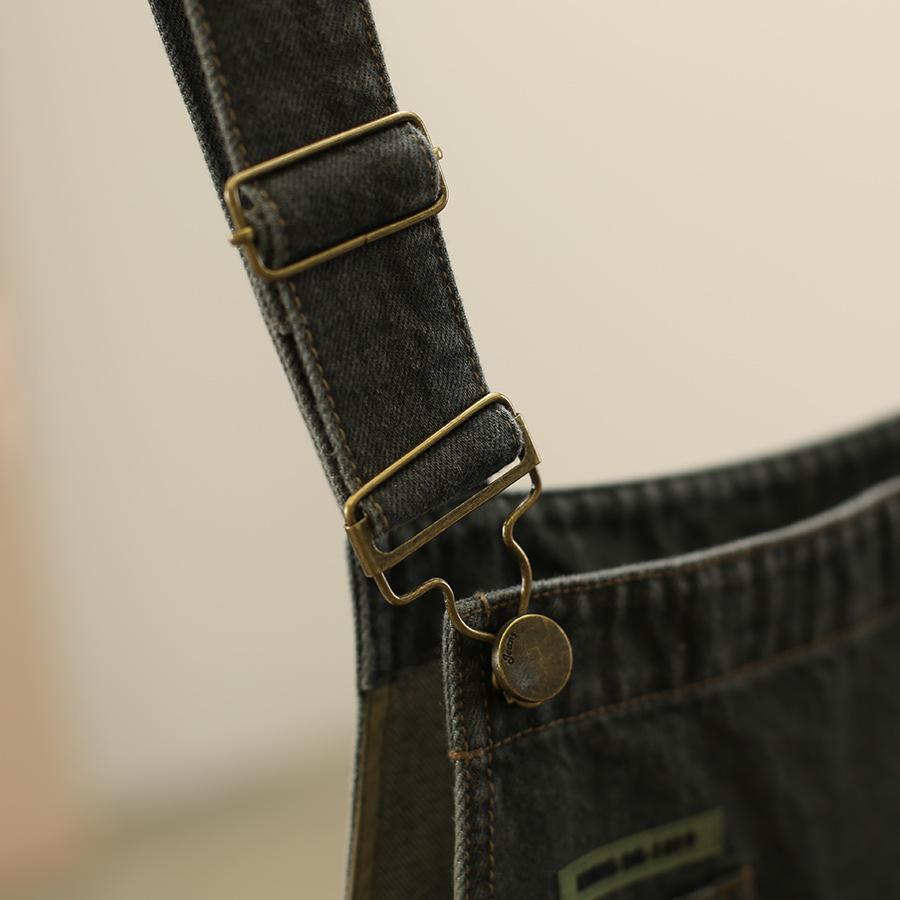 Korean Style Fashion Layered Denim Overalls - Youding 25 Autumn Collection