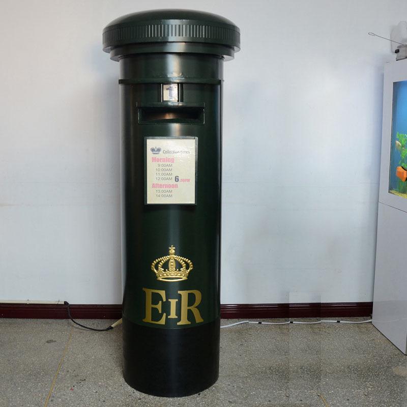 Extra Large Retro British Tin Post Box for Bar, Cafe, or Home Decoration