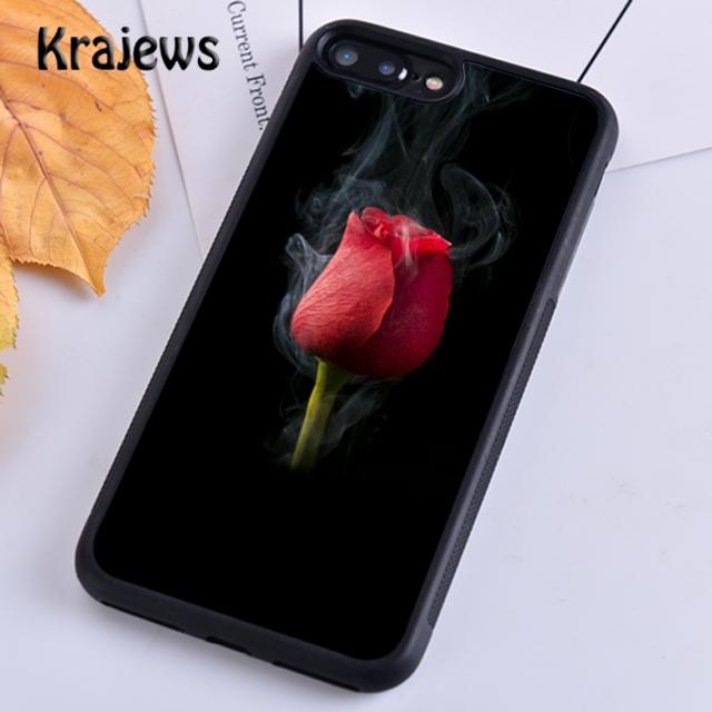 Krajews Burning Love Rose Soft Phone Case Cover For iPhone 14 5 SE 6s 7 8 Plus XR XS 11 12 13 Pro Max Samsung S21 S22ultra Plus