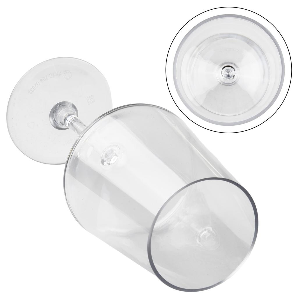 Transparent Plastic Wine Goblet Shatterproof and for Bars and Home Use