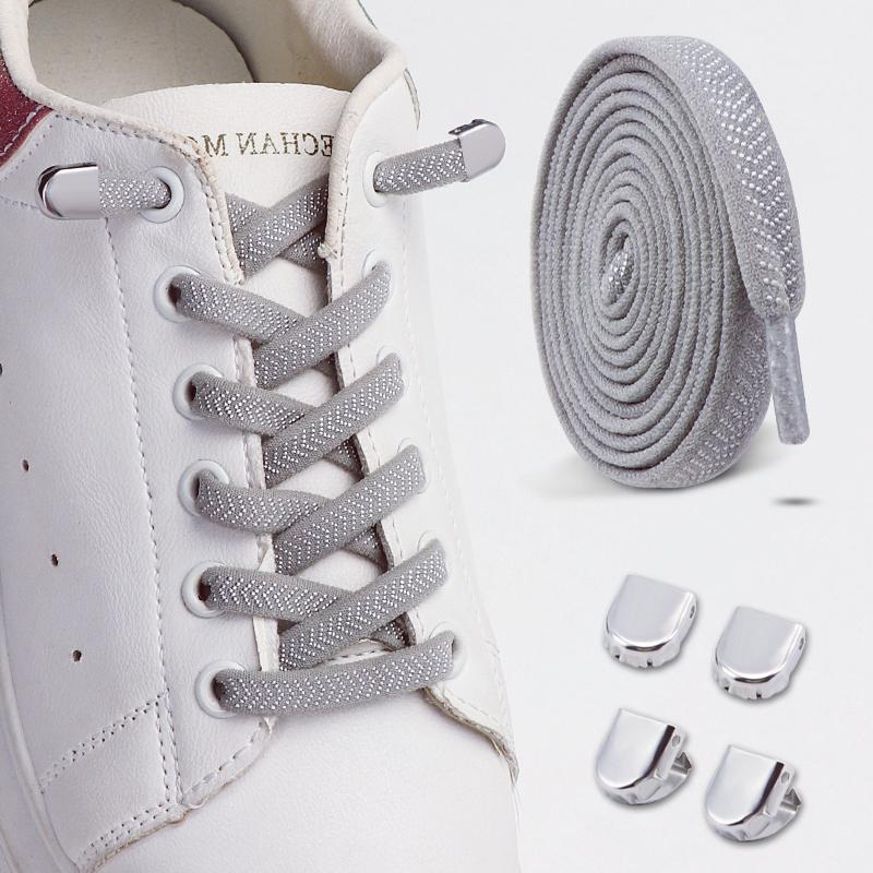 1 Pair/2 Pair No Tie Elastic Shoelaces Sneakers Laces for Kids Adults Rubber Bands Shoe LacesTieless Shoelaces for Sneakers