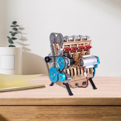 Yousheng Cylinder Car Engine Model Resin V8 Engine Model Handmade 4-Cylinder Car Engine Model Desktop Engine Block Ornament Gift for Car Enthusiasts