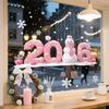 2026 Merry Christmas Glass Window Stickers Cartoon Designs Decals Stickers For Home Xmas Ornaments Gifts