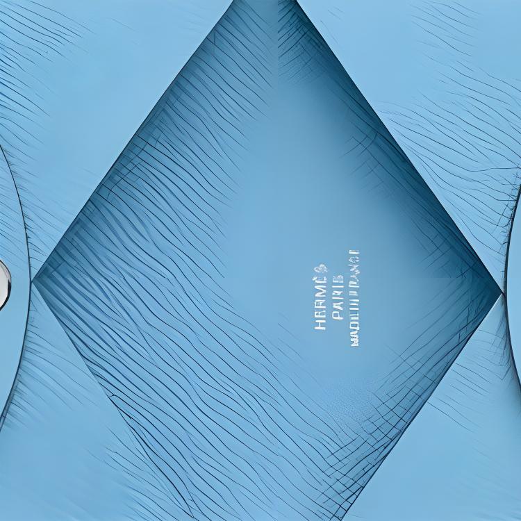 Hermes Calvi Solid Color Silver Buckle Epsom Leather Wallet Women wallet Celeste H044164CK7N