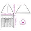 Dome Camping Tent for 4 Persons Brown Waterproof