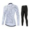 2026 Autumn Velvet Thin Cycling Suit Cycling Suit Bicycle Spring and Women's Long-sleeved Suit Quick-drying Breathable Sunscreen Overalls Trousers