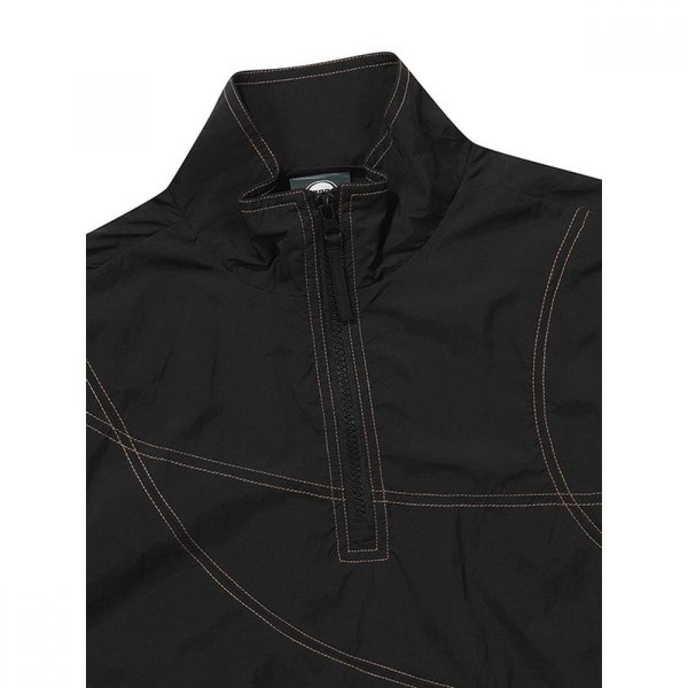 Earth Stitch Short Sleeve Anorak  Black 