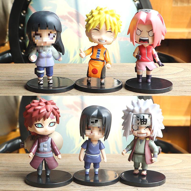 Naruto Q Version Figures: Naruto, Sasuke, Kakashi, Gaara, Itachi, Sakura - Gift Box Set.