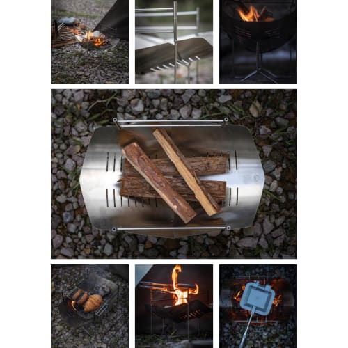 Camping Moon (CAMPING MOON) A4 Type Solo Grill Bonfire Stand Solo Bonfire Stand Bonfire Grill Stainless Steel 304 Canvas Case SOLO-A4