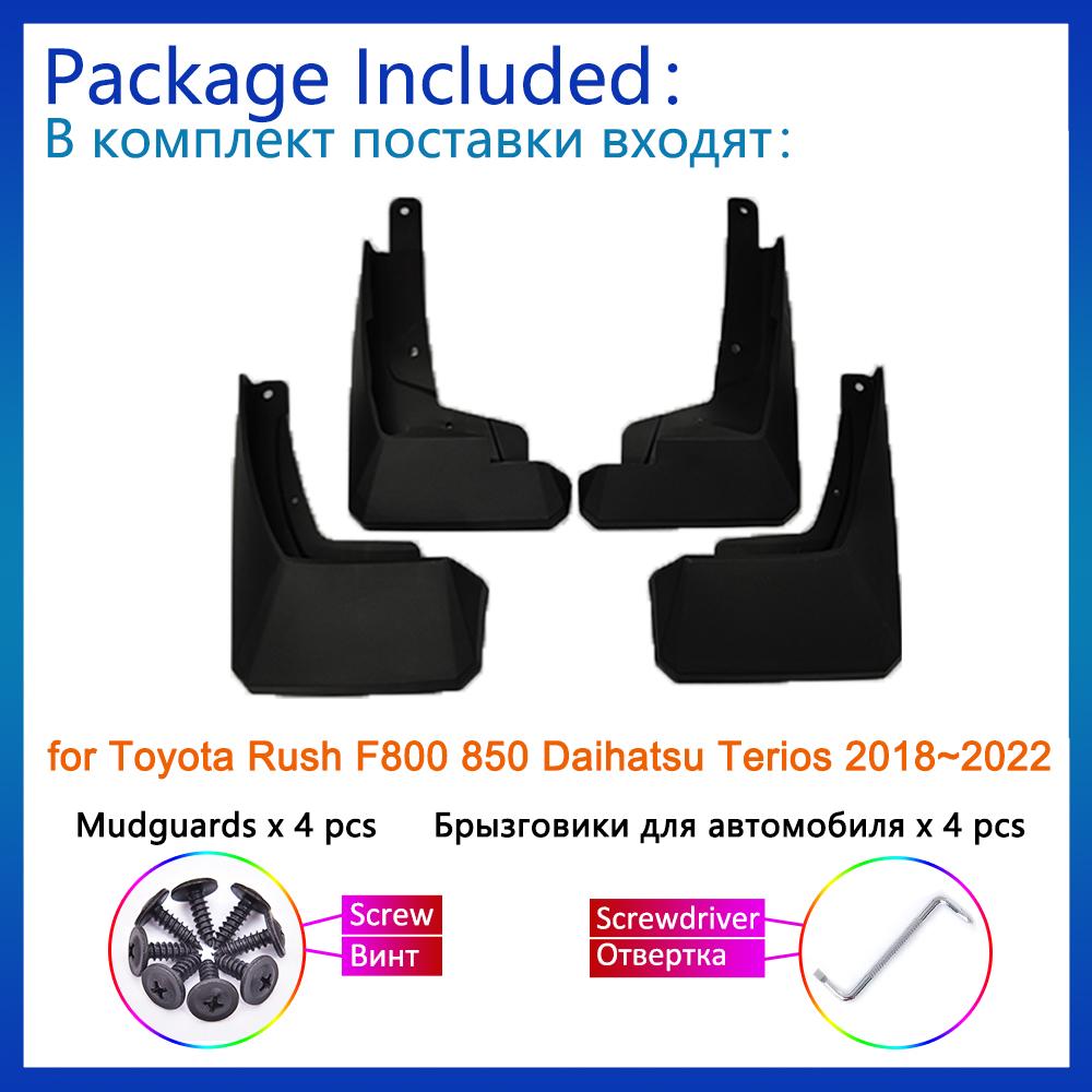 4x Mudflaps for Toyota Rush 2018~2022 Daihatsu Terios F800 F850 Accessories Perodua Aruz Splash Guards Mud Flap Mudguards Fender