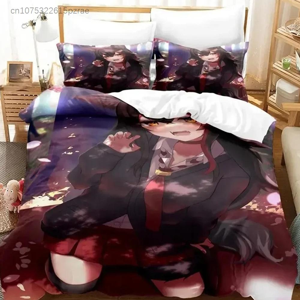 3D Print Anime Kawaii Girls Ōokami Mio Bedding Set Bedroom Soft Modern Bedspreads Comefortable Duvet Cover Quilt Pillowcase