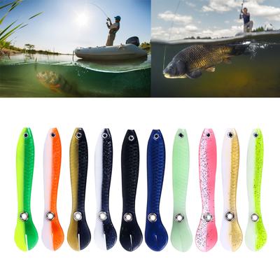 10 Pcs Soft Plastic Fishing Lures Worm Baits Jigging Wobbler Fishing Lures Artificial Swimbaits for Saltwater Fishing
