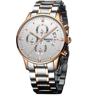 Watches for Man Business Arm Watch Big Face Chronograph Brand Analog Stylish Casual Metal Band Stainless Steel Gentleman Watch Date Fluorescent Luxury
