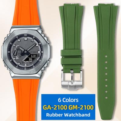 GM2100 GA2100 Quick-Release Rubber Watch Band For G-SHOCK Casio GA-2110 GA-B2100 GBM-2100 Men's Sports Silicone Watch Strap 16mm