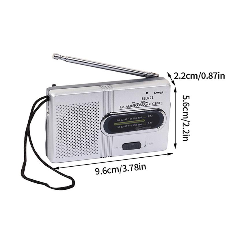 Portable Mini Radio Handheld Am Fm Music Player Speaker Outdoor Stereo Radio