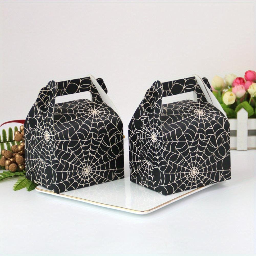 

50 шт. Хэллоуинские подарочные коробки Бумажные коробки с паутиной Коробка для хранения на Хэллоуин Ручная коробка Коробка для упаковки для украшений на день рождения и Хэллоуин 50pcs