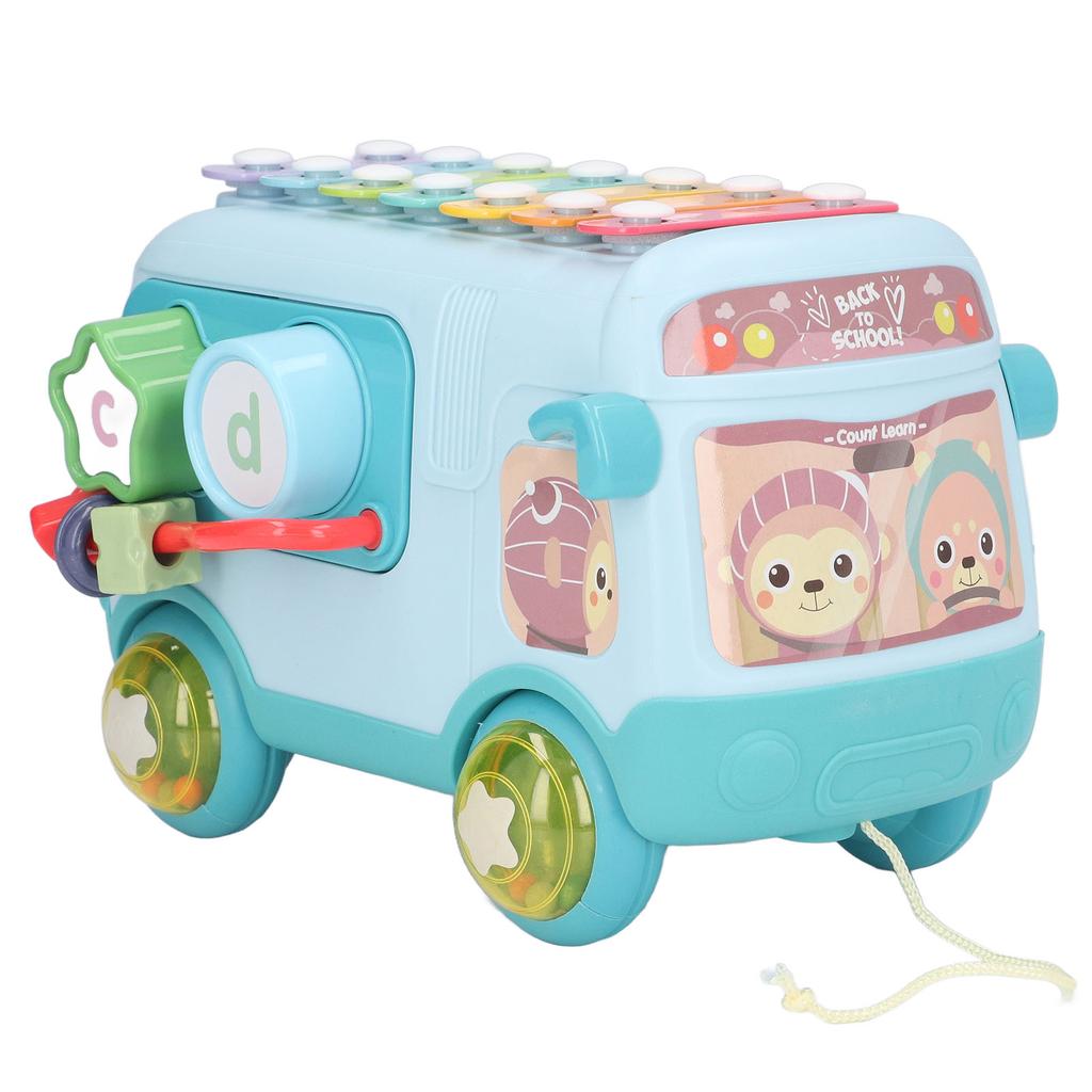 Blocks Musical Bus Alphabet Multifunction Learning Toy Pattern Matching Mini Bead Music Bus