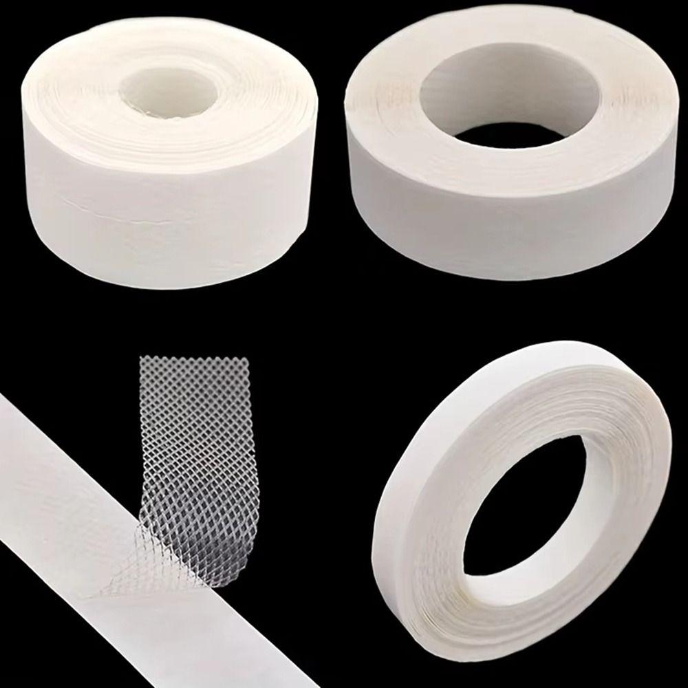 50M Hot Melt Adhesive Mesh Tape Fastener Non-woven DIY Sewing Interwoven Tape Mesh Double Sided Interlining Adhesive Tape