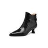 Fashion 2025 Spring Vintage Pointed Toe Women Ankle Boots Fashion Thick Heel Shoes Concise Short Botas De Mujer
