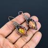 Ammolite Earrings Gemstone Jewelry, 999 Copper Wire Wrapped Handmade Earrings, Latest Design Jewelry