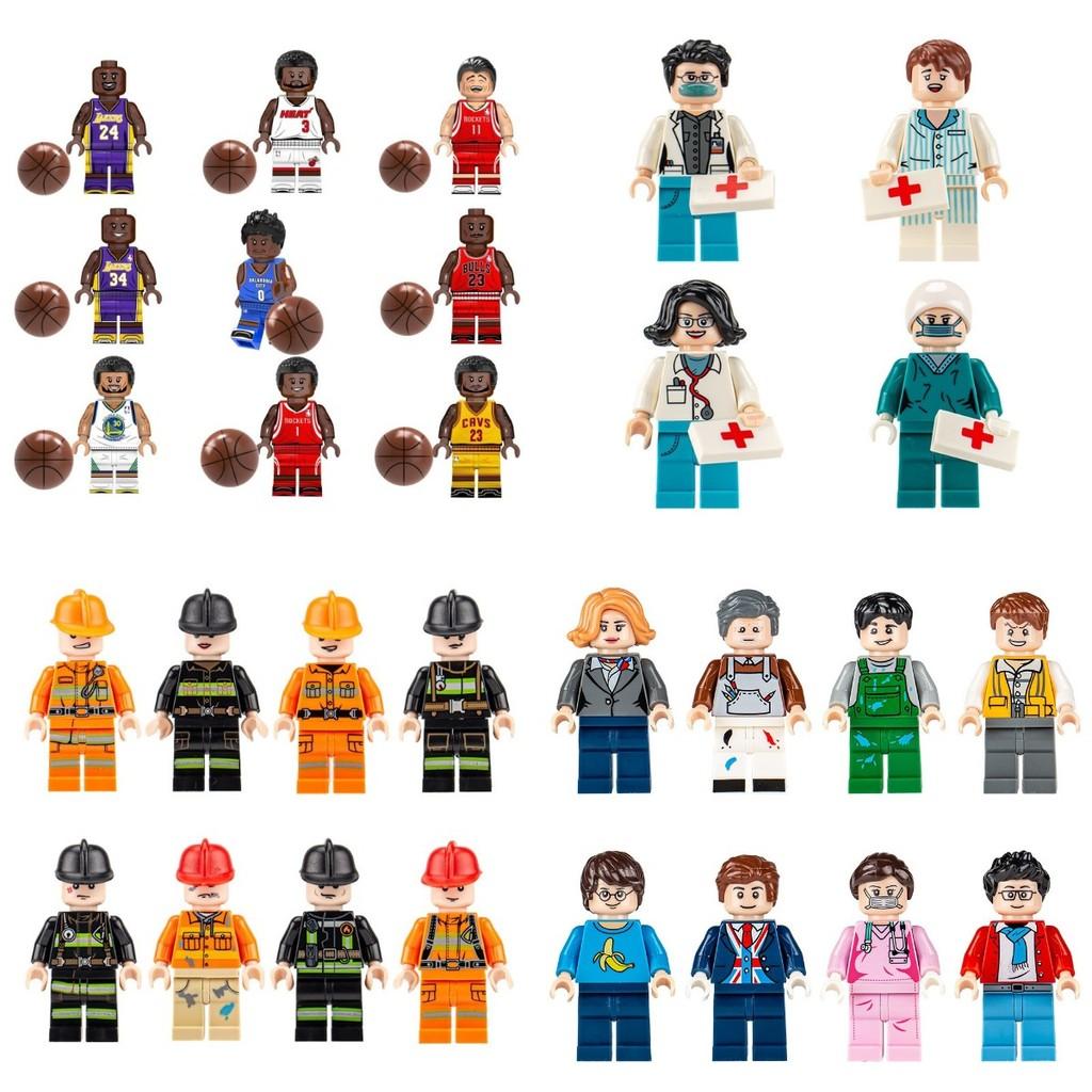 City Professional Engineer And Firefighter Mini Figures Building Block Set For Kids