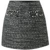 Sancai 2025 Winter French Style Tweed A-Line Mini Skirt