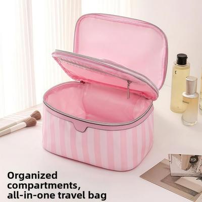 Large Capacity Handheld Makeup Bag Portable Oxford Cloth Cosmetic Storage Bag Minimalist Style Travel Design Wash Bags