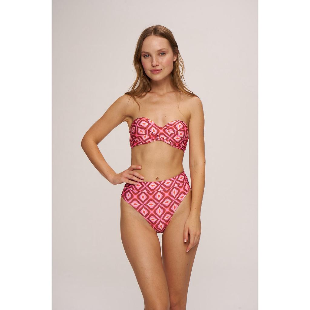 Errötendes, trägerloses, gepolstertes Bikinioberteil