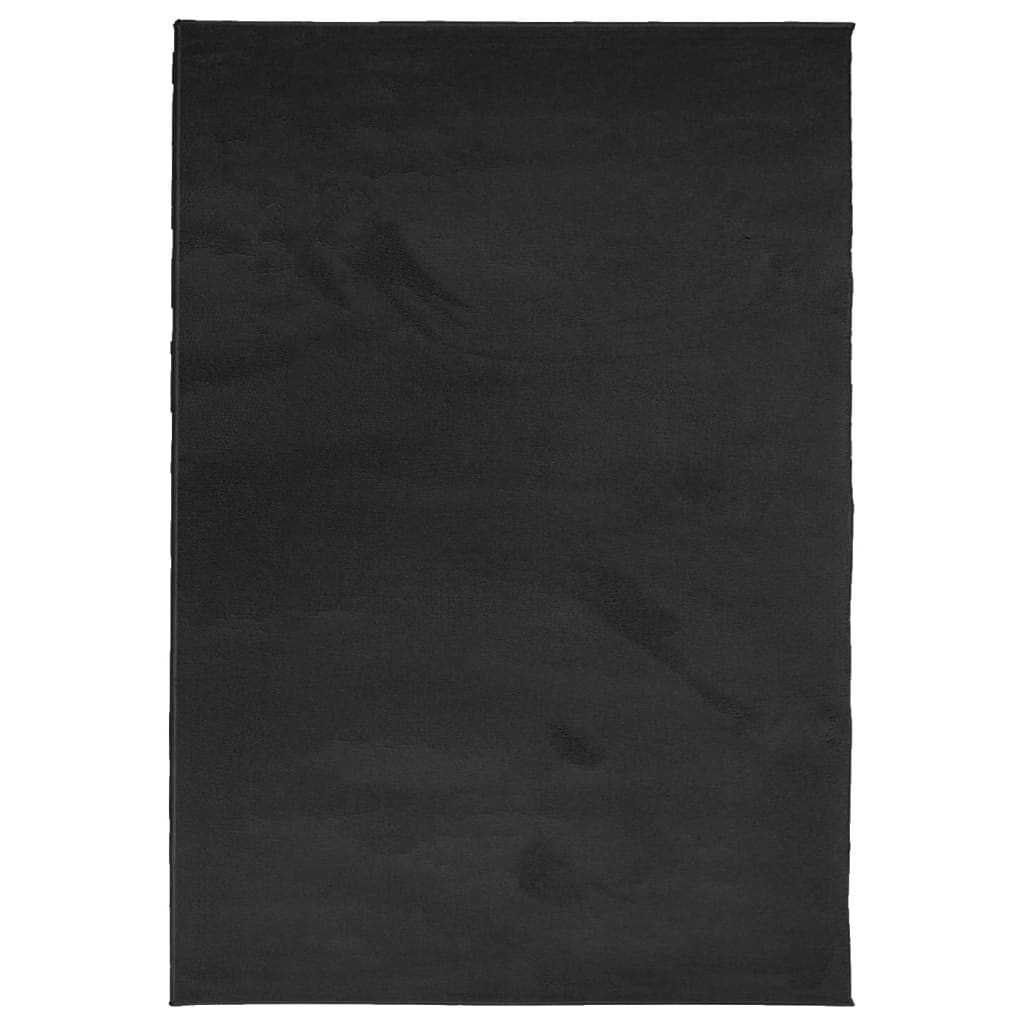 Oviedo Short Pile Rug Black 200 X 280 Cm