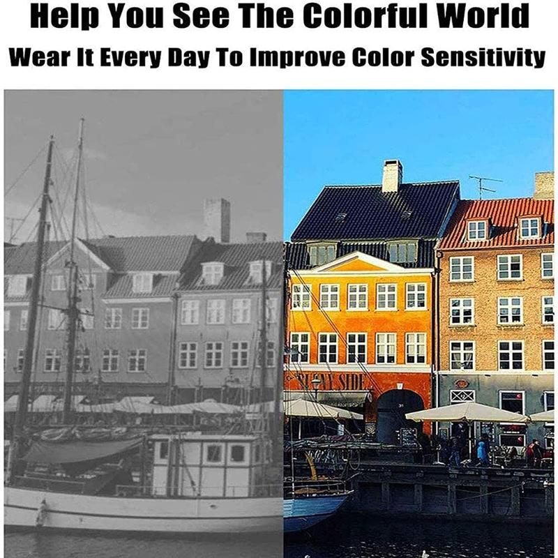 Waterproof Anti-blue Light Blocking Colorblind Glasses for Red Greens Color Blindness Glasses Both Outdoor and Indoor