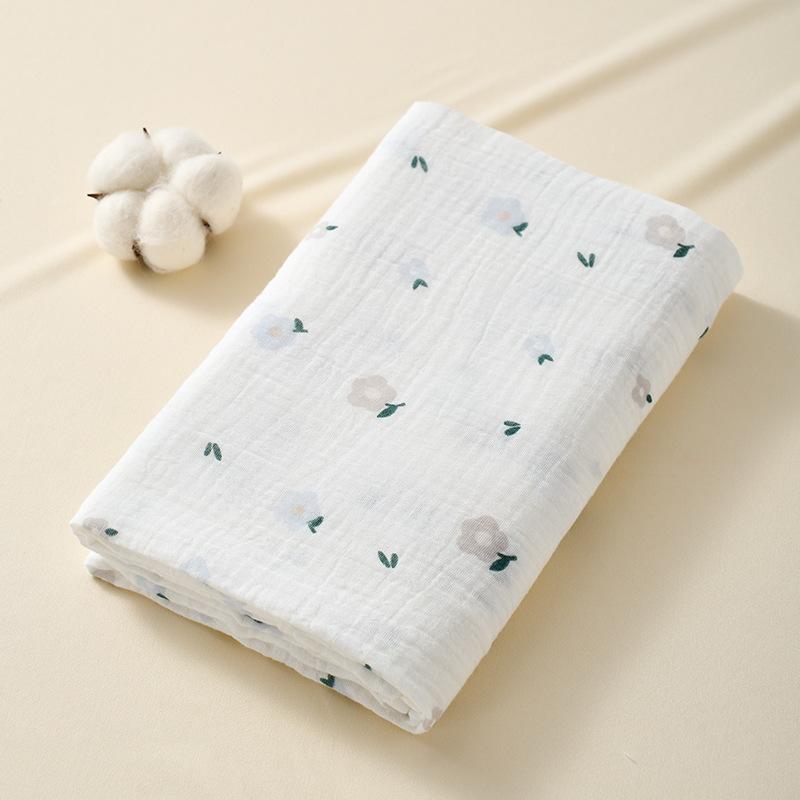 Baby Double-Layer Gauze Swaddle Blanket.100% Cotton Breathable,Multi-use as Swaddle,Blanket&Bath Towel,Perfect Summer Essential 100 100CM