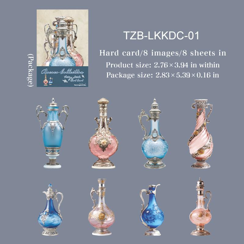 JIANWU Rococo Collection Series Vintage Butterfly Flower Bottle Landscape Material Collage Sticker Creative Journal Stationery
