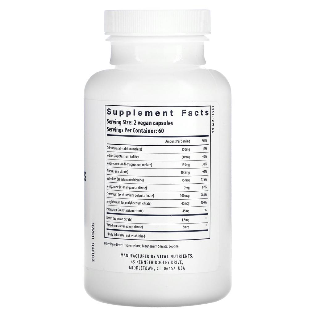 Multimineral (Copper & Iron Free), 120 Veggie Caps