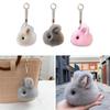 Mini Cute Rabbit Hairball Keychain Pendant Lovely Hanging Decorations Keyring Charm for Purse Bag Backpack Handbag