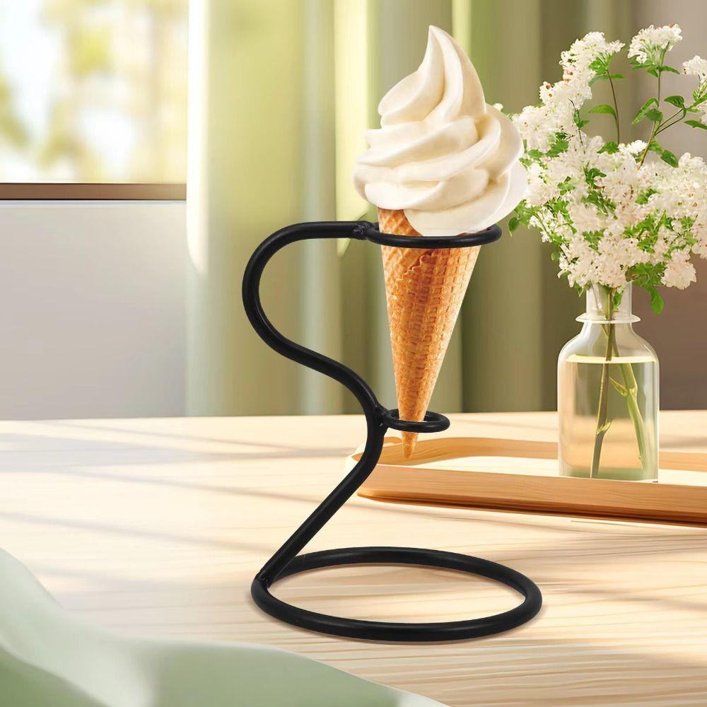 Stable Ice Cream Cone Holder Reusable Ice Cream Display Rack Ice Cream Cone Stand  Bakery