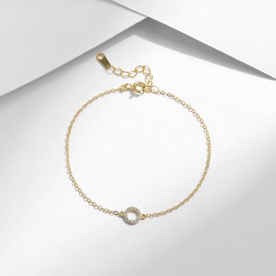 S925 Sterling Silber Armband Frauen Exquisite Mini Kreis K Gold Licht Luxus Luxus und Luxus Instagram Handstück