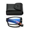 Folding Reading Glasses +1.0 To +4.0 Diopter Anti Blue Light TR90 Eyewear with Case for Men Women