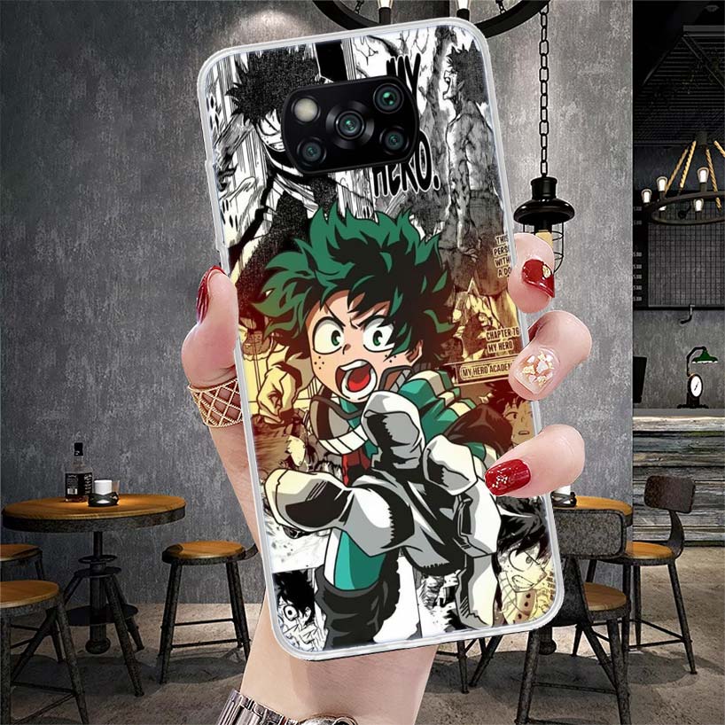My Hero MHA Deku Phone Case For Xiaomi Redmi 15C 15 13C 13 Poco X5 X6 X7 F7 Ultra M7 12C 12 10 10C 9C 9A 9T 9 Fundas Poco X3 X4