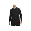 Nike Dri-FIT ADV System Performance Axis Jednolity Kolor Okrągły Dekolt Szybkoschnący Wszechstronny T-shirt z Długim Rękawem Męskie Top Czarny FZ0992010