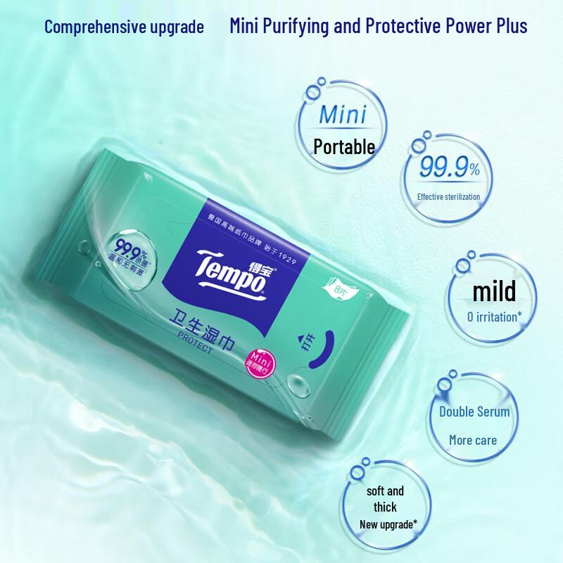 Tempo Antibacterial Wet Wipes